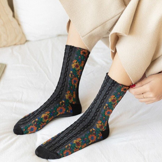 FloraFarben™  Flower-Power Socken  | 1+2 GRATIS