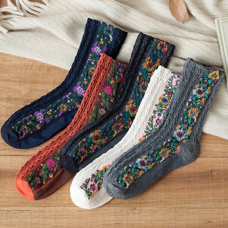 FloraFarben™  Flower-Power Socken  | 1+2 GRATIS