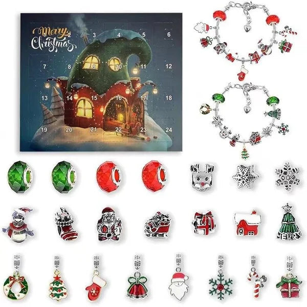 CharmWunder - DIY 24 Tage Weihnachts-Countdown-Kalender Armbänder Set | 50% RABATT