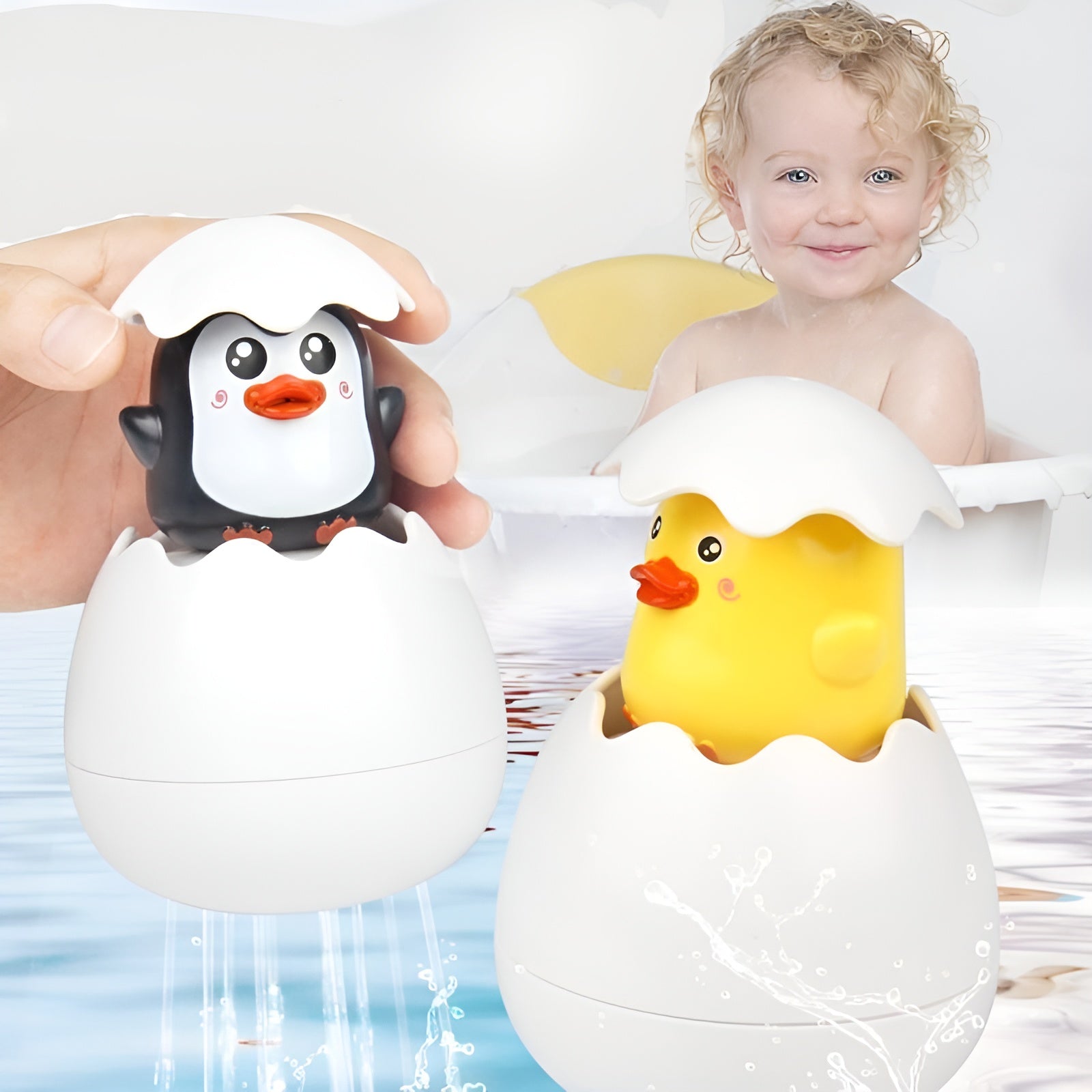 WasserSpaß - Baby Badespielzeug Schwimmendes Brutei | 1+1 GRATIS