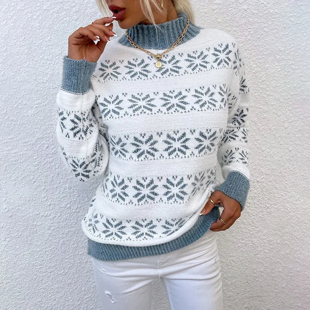 Amari - Weihnachten Schneeflocken Pullover Top | 50% RABATT