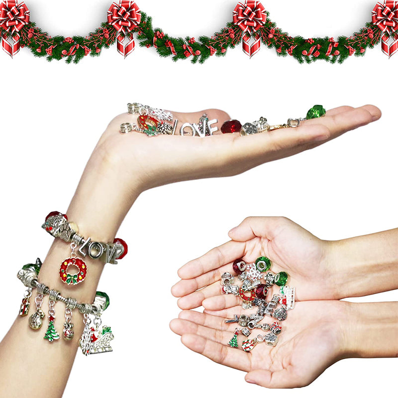 CharmWunder - DIY 24 Tage Weihnachts-Countdown-Kalender Armbänder Set | 50% RABATT