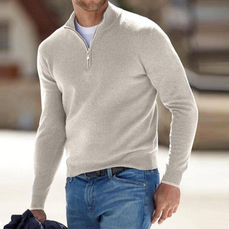 Santi | Klassischer Herrenpullover mit Reißverschluss | 50% Rabatt