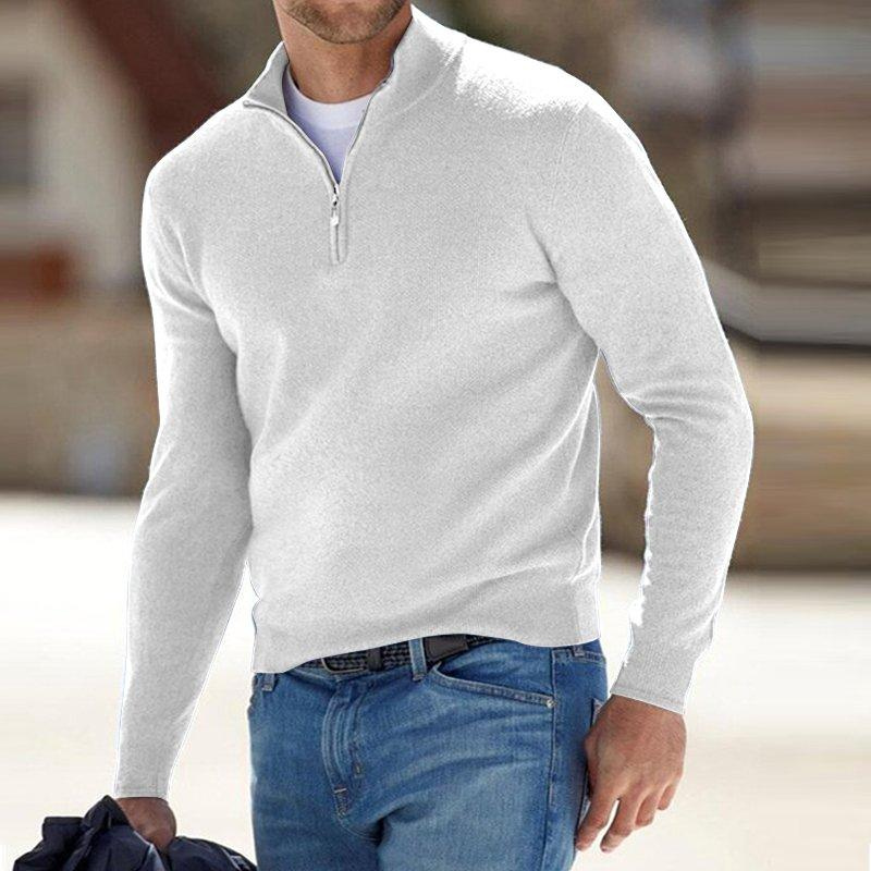 Santi | Klassischer Herrenpullover mit Reißverschluss | 50% Rabatt