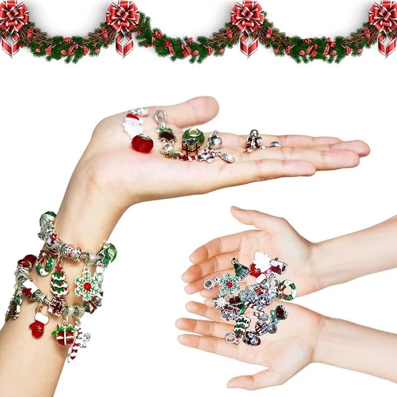 24 Tage Countdown-Kalender DIY Weihnachts-Adventskalender Armbänder Set | 50% RABATT