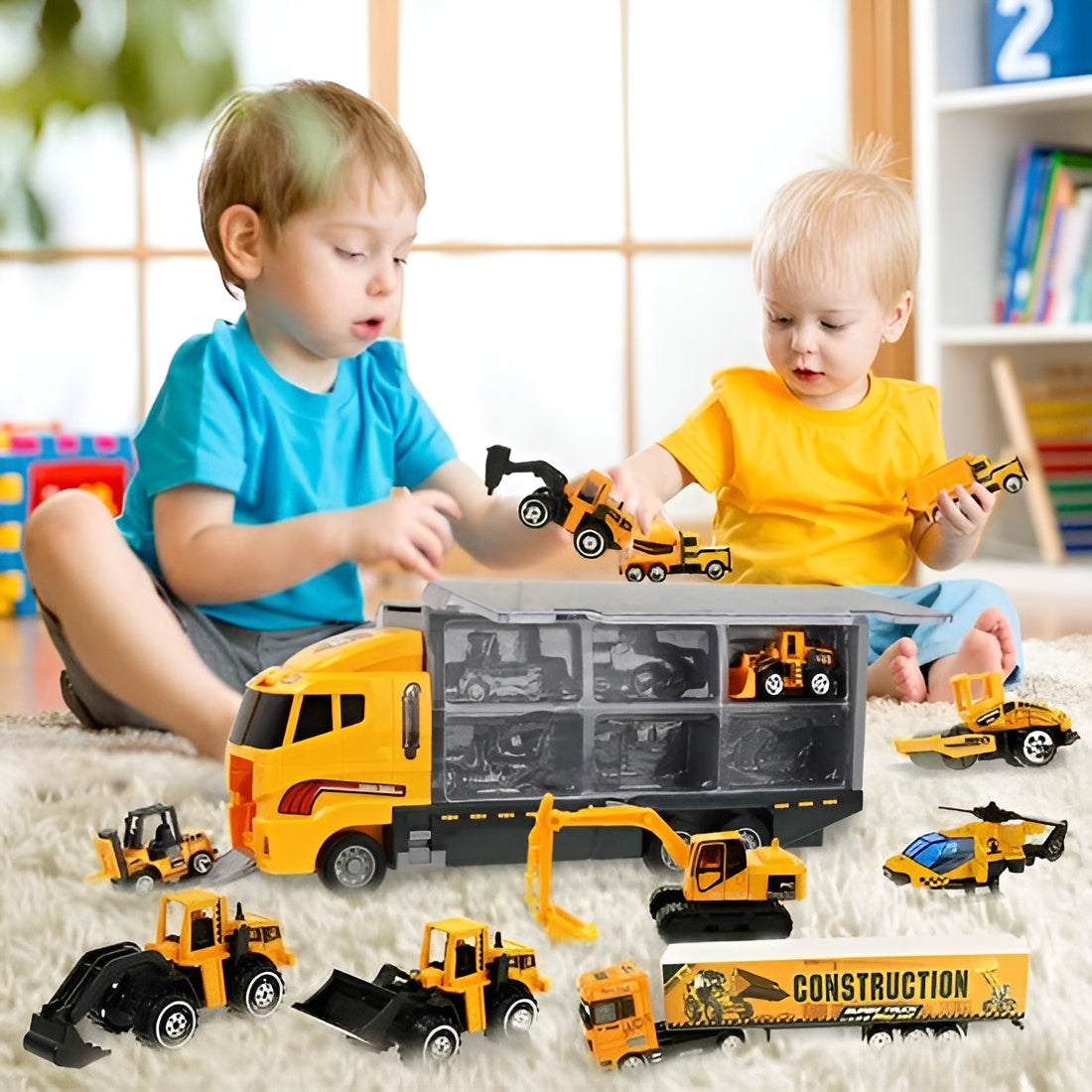 BaumeisterTraum - Baufahrzeuge Spielset für Kinder | 50% RABATT