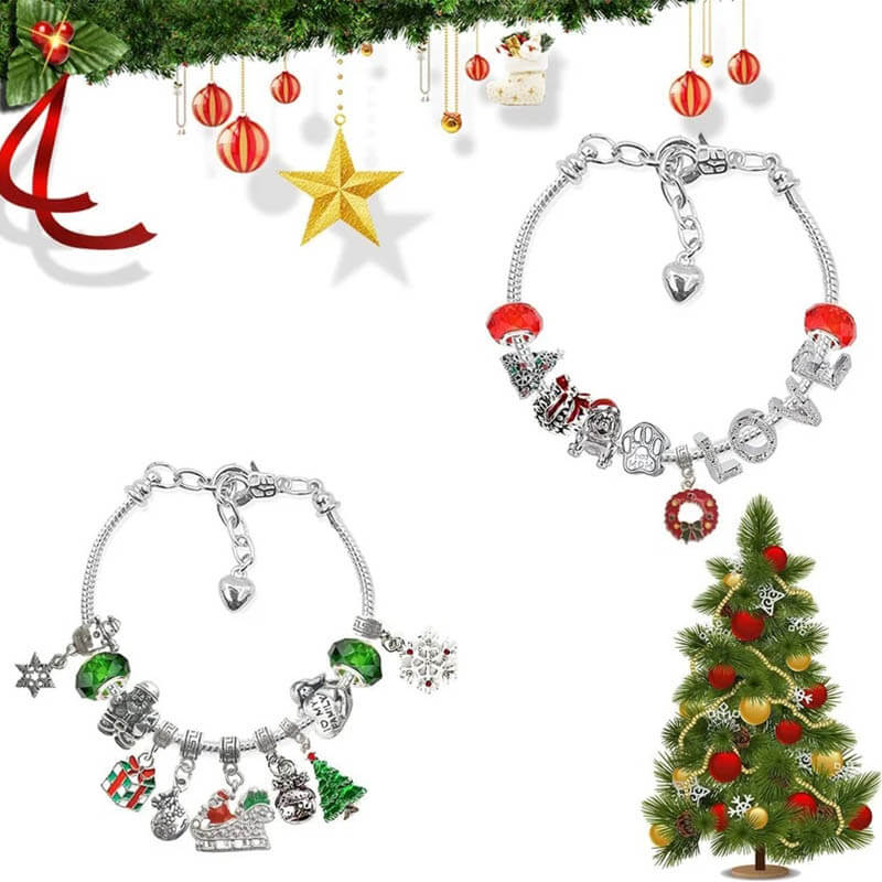 24 Tage Countdown-Kalender DIY Weihnachts-Adventskalender Armbänder Set | 50% RABATT