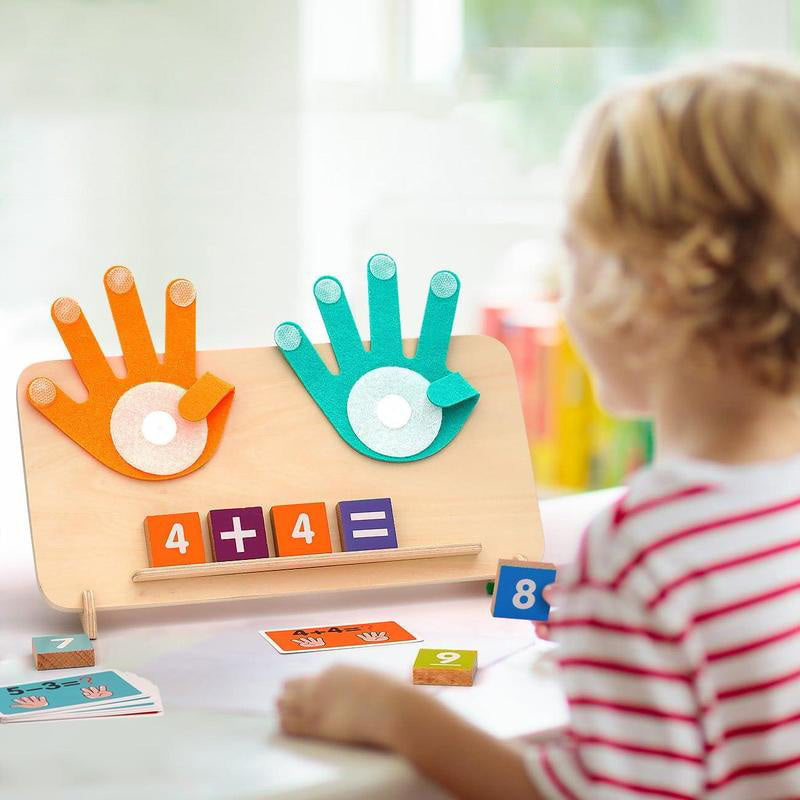 1 Set Fingerzählen Mathematik Montessori-Spielzeug