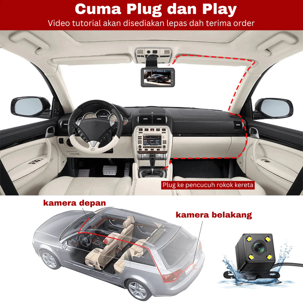 Capturio™️ Videorekorder Dual Dash Camera | 40% RABATT