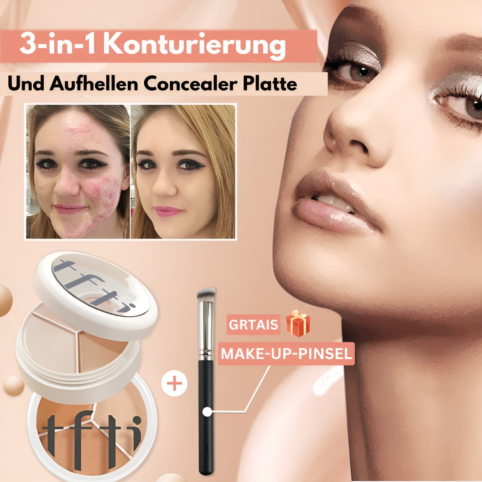 LumePerfect - 100G - 3-In-1 Concealer-Palette | 50% RABATT