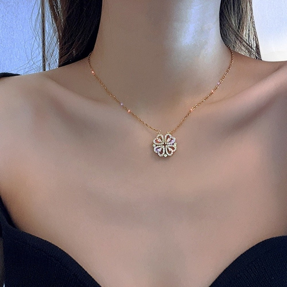 Clover Necklace | Magnetischer Anhänger - Clover 4 Love