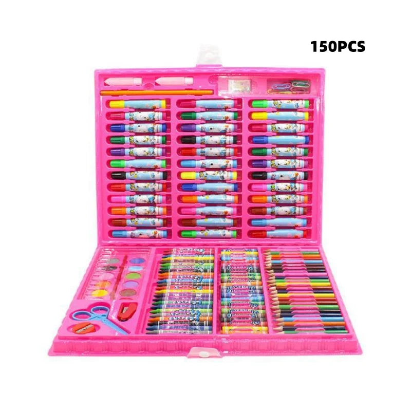 42-208PCS Kinder Kunst Malerei Set Spielzeug Malerei Aquarell Zeichnung Board Tools Aquarell Bleistift Kreide Kinder Lernspielzeug