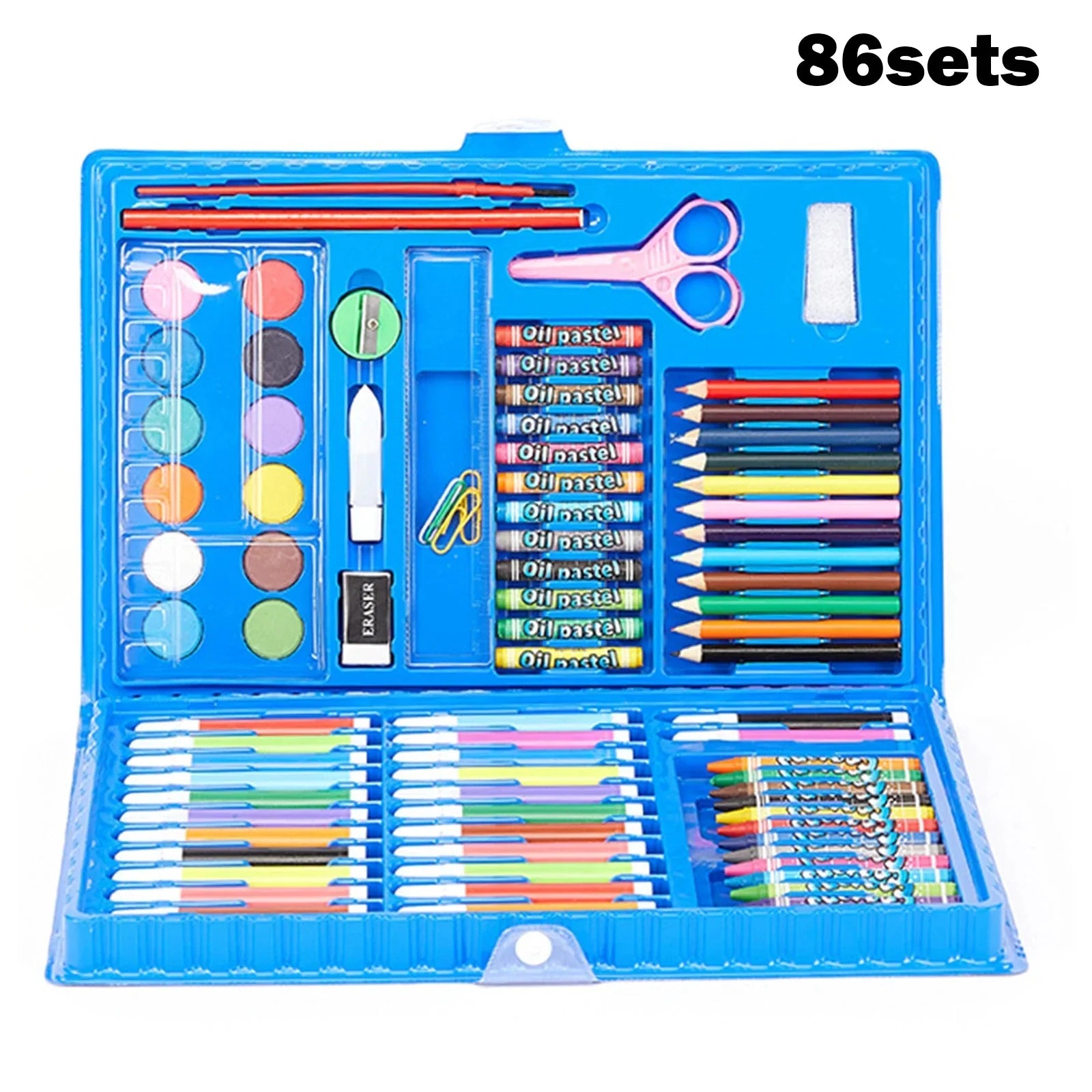 42-208PCS Kinder Kunst Malerei Set Spielzeug Malerei Aquarell Zeichnung Board Tools Aquarell Bleistift Kreide Kinder Lernspielzeug