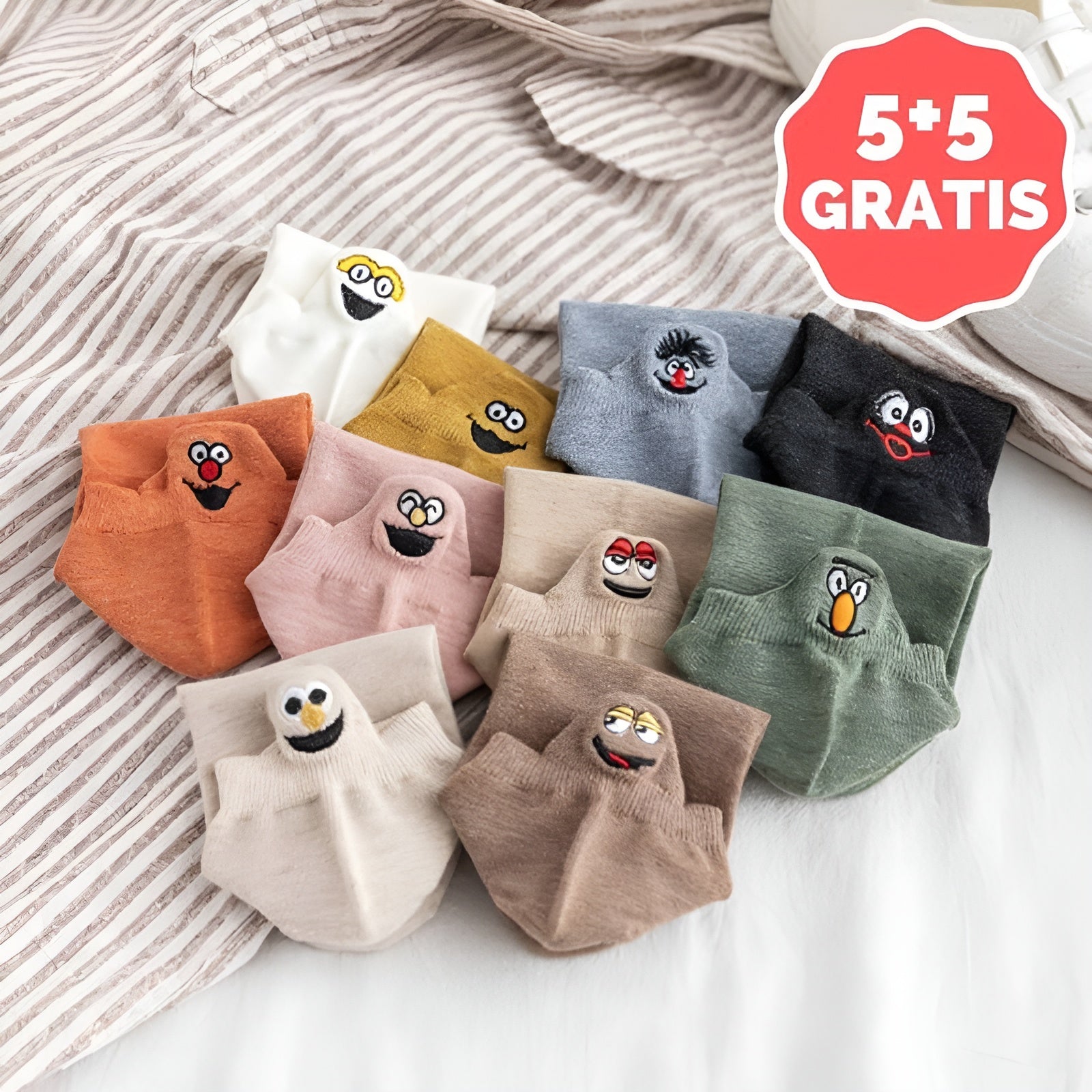 Smileys - Die Socken mit dem besonderen Pfiff | 5+5 GRATIS