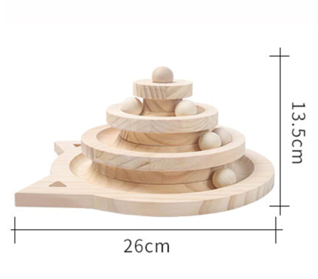 Spendora™ Holzkugel & Laufbahn Katzenspiel | 50% RABATT