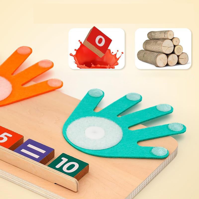 1 Set Fingerzählen Mathematik Montessori-Spielzeug