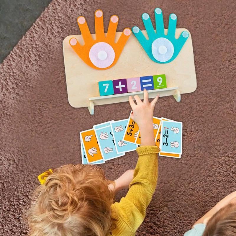 1 Set Fingerzählen Mathematik Montessori-Spielzeug