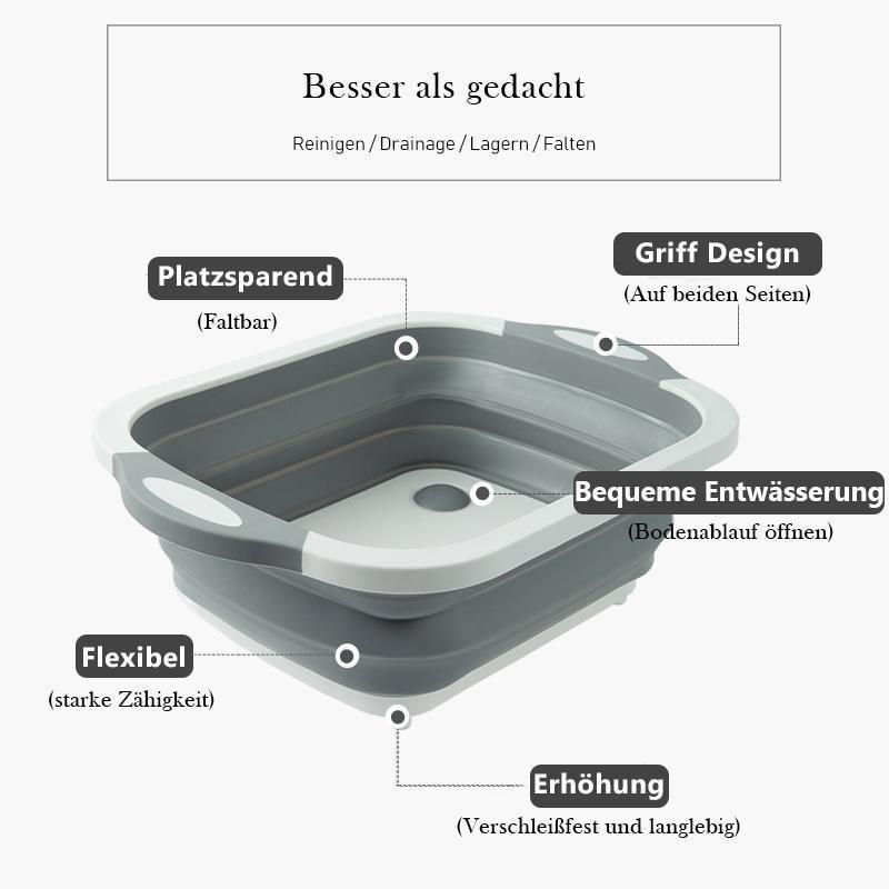 KüchenMeister - Der tragbare multifunktionale Waschbecken Klappkorb | 50% RABATT