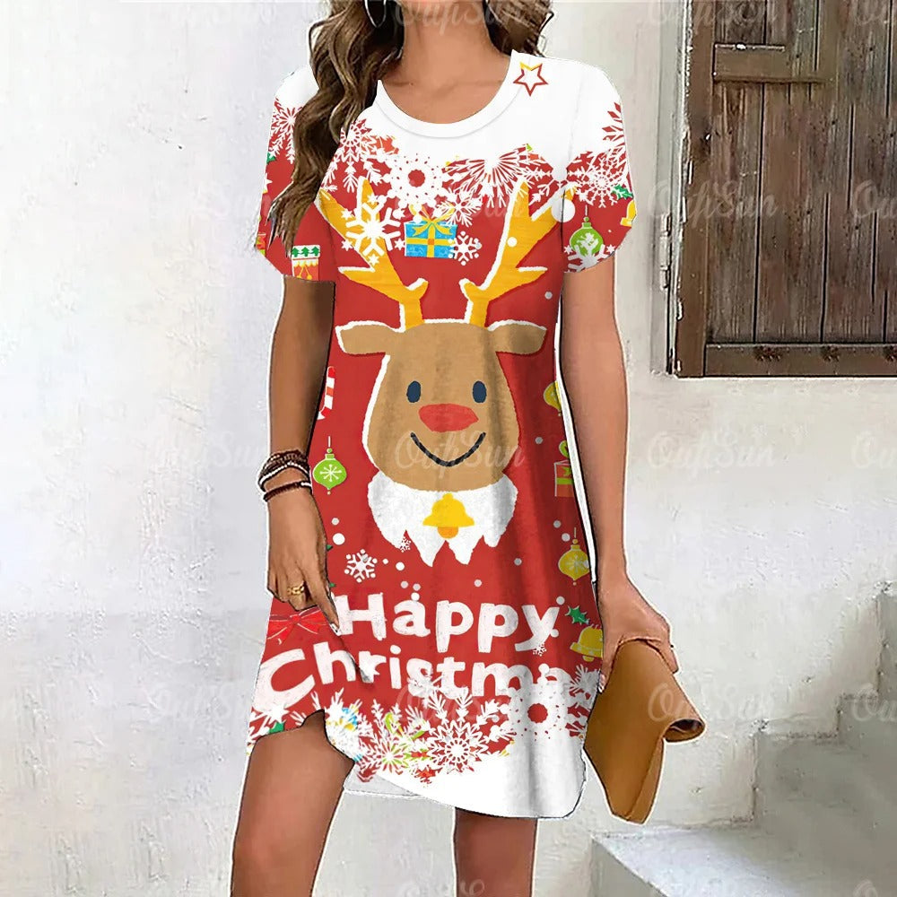 Merry - Weihnachts-Schneeflocken-Abendkleid | 50% RABATT