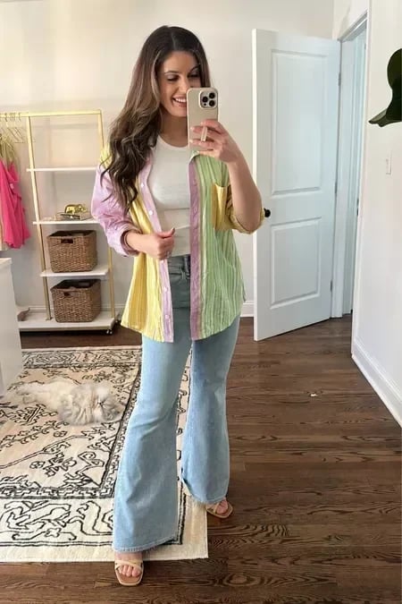 2023 High Stretch Flare Jeans - Bis 65% RABATT