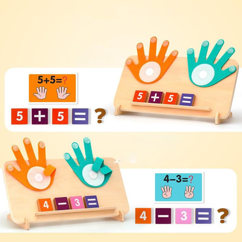 1 Set Fingerzählen Mathematik Montessori-Spielzeug