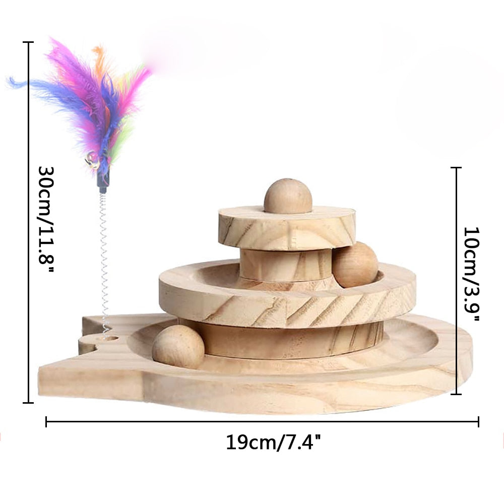 Spendora™ Holzkugel & Laufbahn Katzenspiel | 50% RABATT
