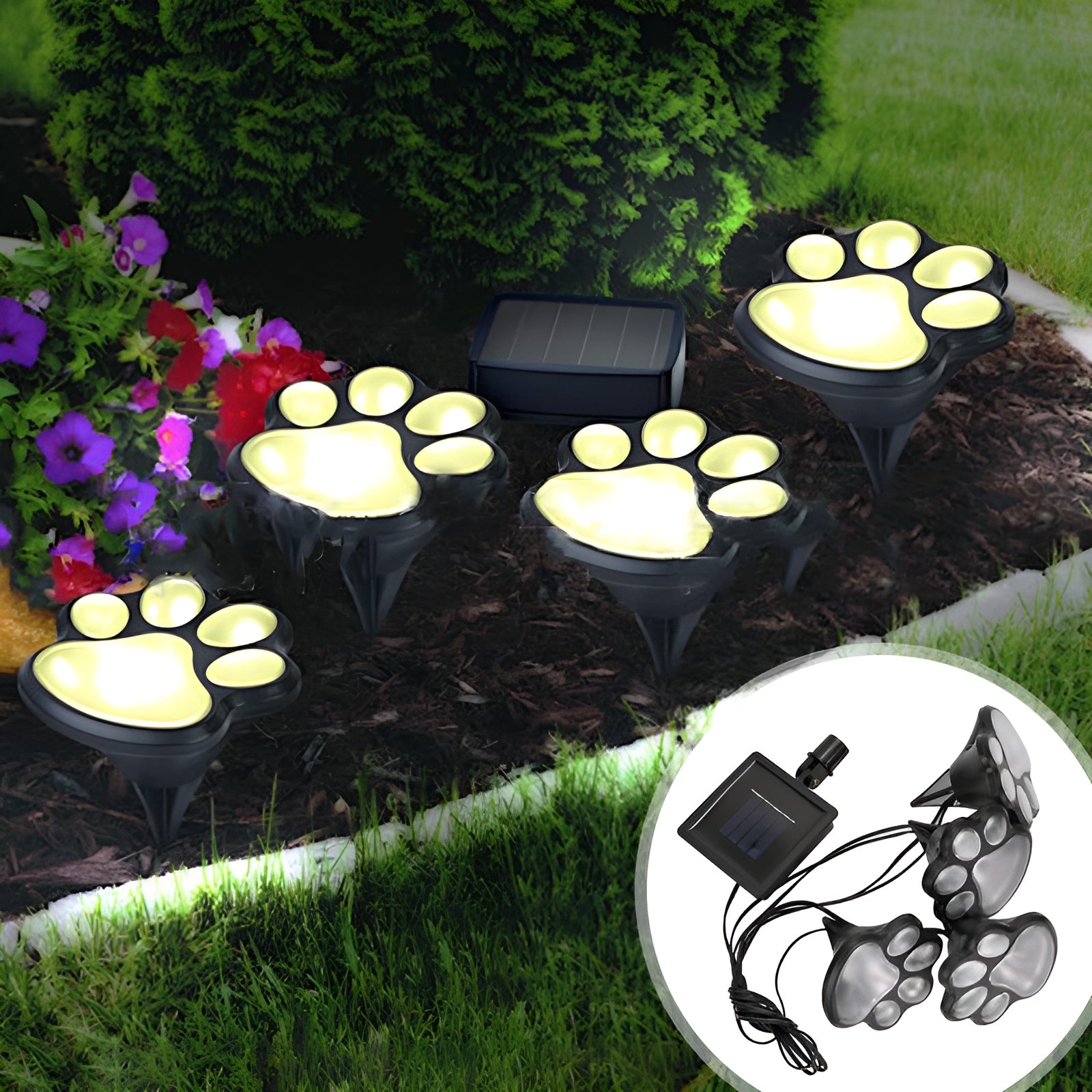 GlowPaws™ - Bright glowing paw prints for your garden | 50% RABATT