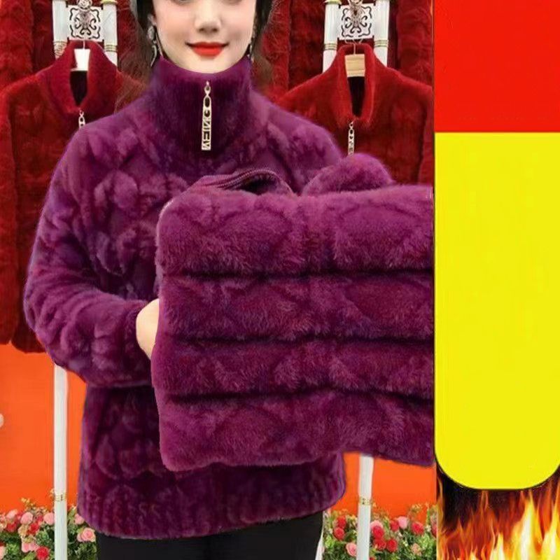 LuxuriaMink - Neue dicke Winterjacke mit langem Ärmel