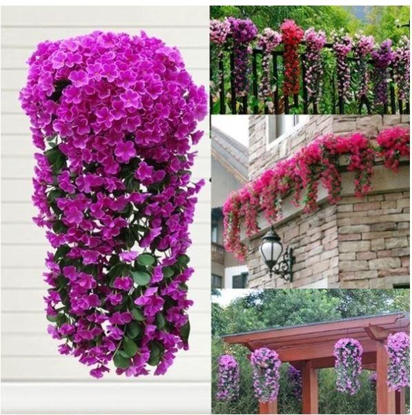 VividWall™ - Künstlicher Hängender Orchideenstrauß